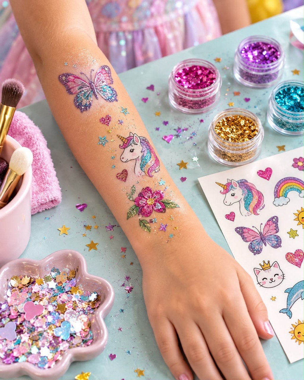 Glitter tattoos