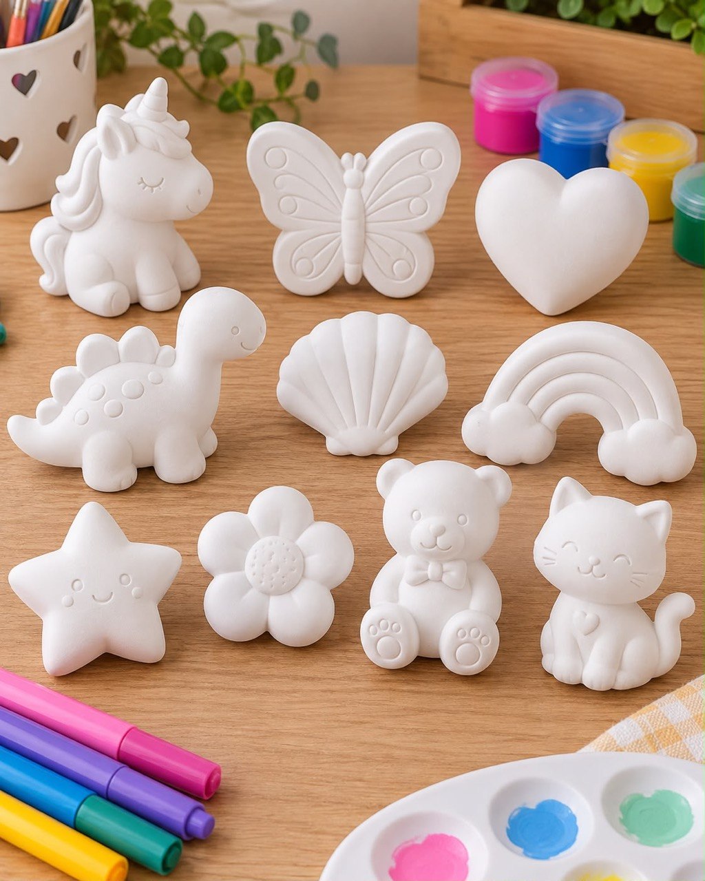 Plaster figurines